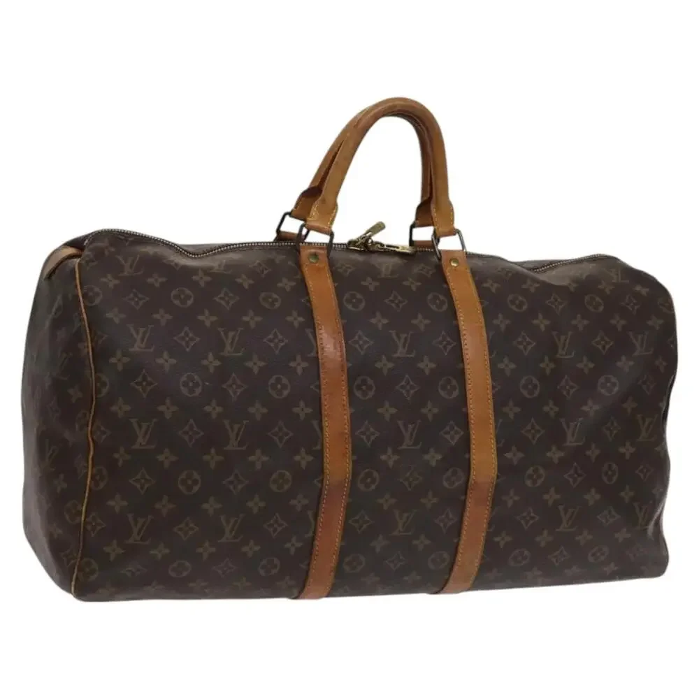 LOUIS VUITTON Monogram Keepall 55 Boston Bag M41424